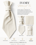Ivory Denim Statement Tie by Aura Luxe and Thread